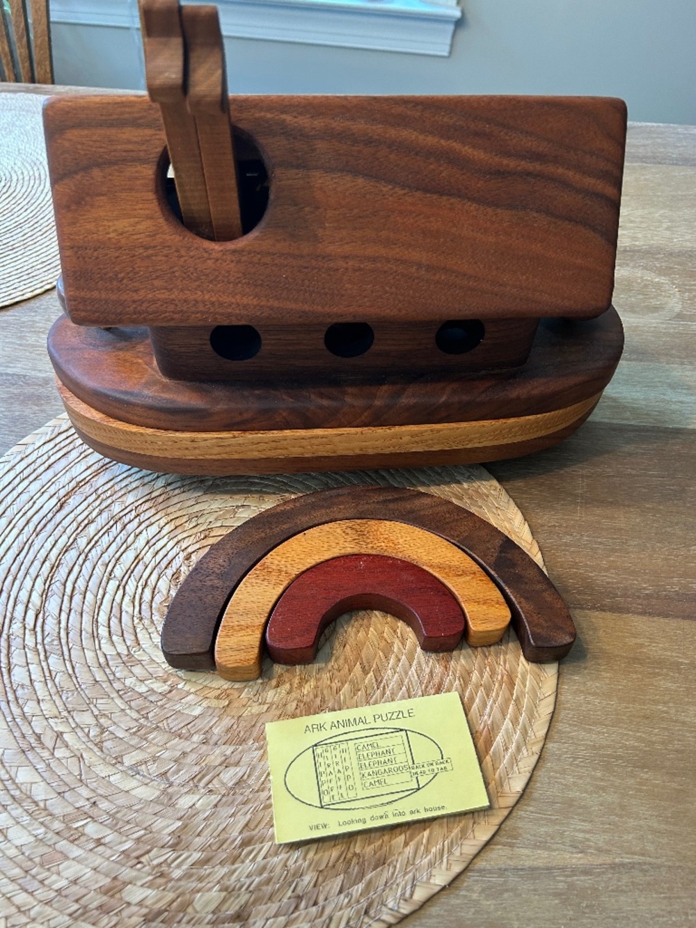 HANDCRAFTED BALDWIN TOY HEIRLOOM NOAH'S ARK PUZZLE MADE WITH HARDWOODS